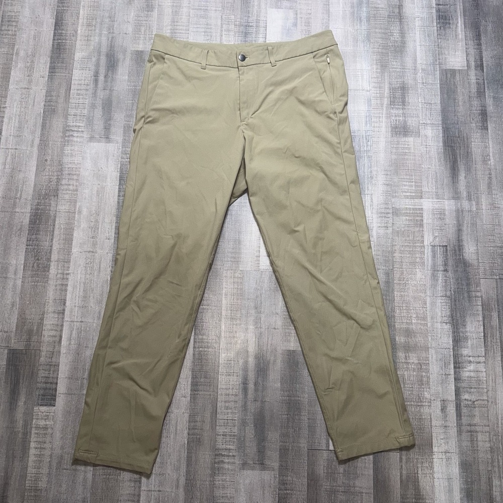 Lululemon Pants Mens Commission Golf Pant Slim Fit Chino Taper Khaki 34x30
